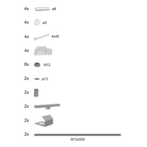 Ravak Vannas Paneļa Stiprinājumu Komplekts (B23600000N)