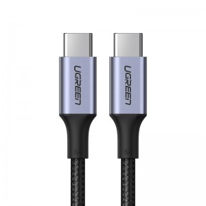 Ugreen cable USB Type C - USB Type C 5 A 100 W Power Delivery Quick Charge 3.0 FCP 480 Mbps cable 2 m gray (70429 US316)