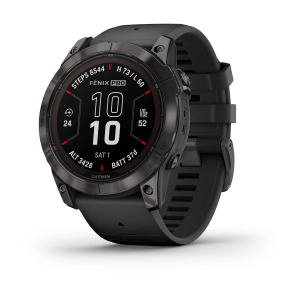 GARMIN FĒNIX 7X PRO SAPPHIRE SOLAR, CARBON GRAY DLC TITANIUM WITH BLACK BAND (010-02778-11)