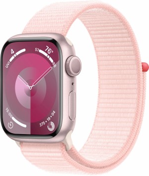Apple Watch Series 9 GPS 41mm Pink Aluminium Case with Light Pink Sport Loop MR953