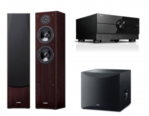 Yamaha RX-V4A + NS-F51 Walnut (Set of 2) + NS-SW100