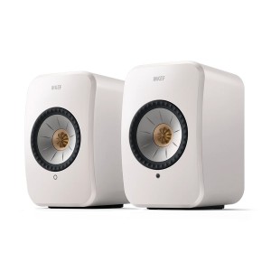 KEF LSX II Wireless Bookshelf Speakers Mineral White (Pair / Set of 2)