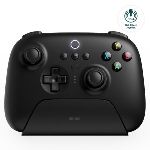 8Bitdo Ultimate 2.4G Wireless Controller, Hall Effect Joystick Update, Gaming Controller with Charging Dock for PC, Android, Steam Deck (Black)