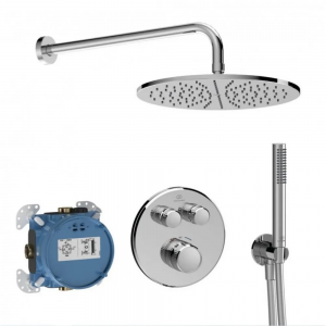 Ideal Standard Ceratherm Navigo Termostata Iebūvējamā Dušas Sistēma ar 300mm Galvu un Rokas Dušu (A7772AA)