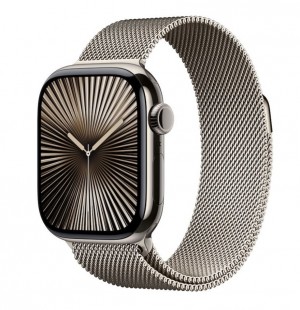 Apple Watch Series 10 GPS + Cellular 46mm Natural Titanium Natural Milanese Loop M/L MWYC3