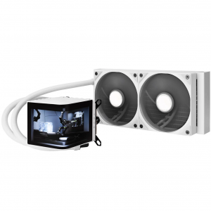 TRYX PANORAMA 240 All-in-One Liquid Cooling, 3D-AMOLED Display - 240mm, White (L-P240N-DS2M-G0W)