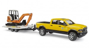Bruder RAM Rental Service Trailer + Mini excavator (02546)