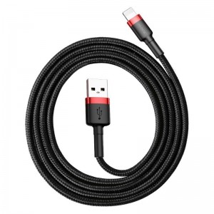 Baseus Cafule USB Lightning Cable 2.4A 1m Red+Black (CALKLF-B19)