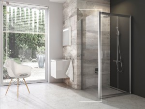 Ravak BLPS Fiksēta Dušas Siena 100 Satīns+Stikls Transparent (9BHA0U00Z1)