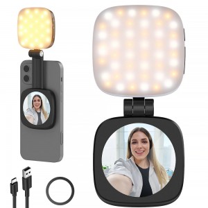 Neewer NL48B Magnetic Selfie Light for Smartphones with Mirror
