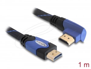 Delock Cable HDMI A Plug to HDMI A Plug angled 4K 1 m (82955)