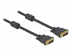 Delock Cable DVI 24+1 Plug to DVI 24+1 Plug 2 m black (83190)