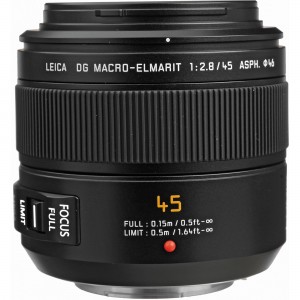 Panasonic Leica DG Macro-Elmarit 45mm f/2.8 ASPH MEGA O.I.S. Black (H-ES045E)