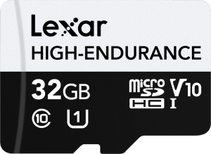 Lexar microSDHC High-Endurance UHS-I/U1/10 R100/W30 (V10) 32GB (LMSHGED032G-BCNNG)