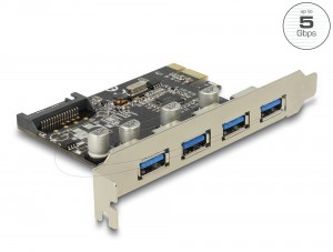 Delock PCI Express Card to 4 x external USB 3.0 (89297)