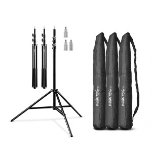 Walimex pro Light Stand Set of 3 WT-806 Height Adjustable up to 256 cm