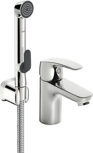 Oras Safira Eco Izlietnes Jaucējkrāns ar Bidetta Rokas Dušu Hroms (1012F-105)