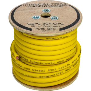 Ground Zero 50 mm² yellow OFC 20m (X-GZPC 50Y-OFC)