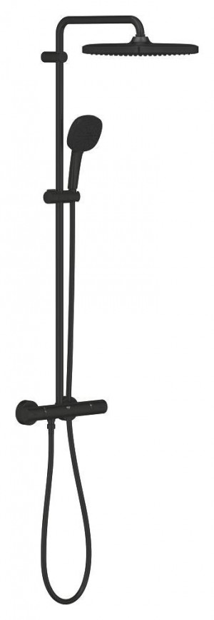 Grohe Tempesta 250 Cube Dušas Sistēma ar Termostatu un Rokas Dušu Matēts Melns (266892431)