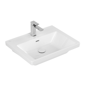 Villeroy&Boch Subway 3.0 CeramicPlus Izlietne ar Pārplūdi 60x47x16,5cm White Alpin (4A7060R1)