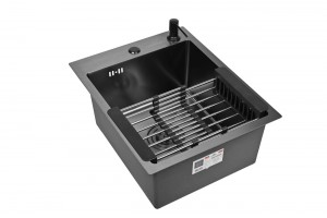 WISENT Virtuves Izlietnes Komplekts no Nerūsējošā Tērauda ar Dozatoru 40x50cm (WS34050B)