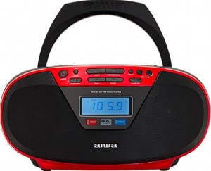 AIWA Portable Wireless Boombox BBTU-400, Red