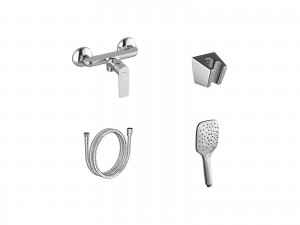 Ravak CL 032.00CR.+S Wall-mounted Shower Tap With Shower Set Chrome (X07S118)