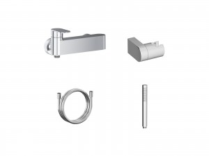Ravak CR II 032.00CR.+S Wall-mounted Shower Tap With Shower Set Chrome (X07S121)