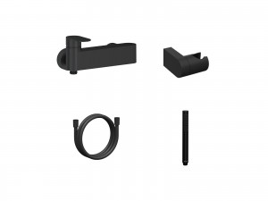 Ravak CR II 032.20BL.+S Wall-mounted Shower Tap With Shower Set Black (X07S122)