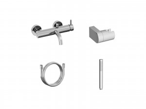 Ravak ES 022.00CR.+S Wall Wall-mounted Bathtub Tap With Shower Set Chrome (X07S123)