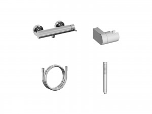Ravak ES 032.10WV.+S Wall-mounted Shower Tap With Shower Set Chrome (X07S128)