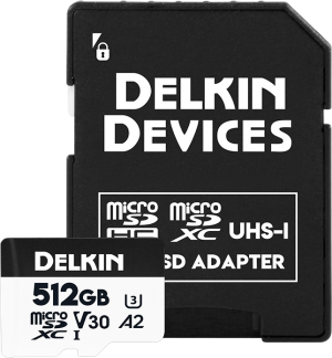 Delkin microSDXC Trail Cam Hyperspeed R195/W160 (V30) 512GB DMHSA2512