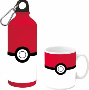 Aluminum bottle 500ml with mug set Pokemon