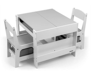Kids furniture set Table chairs Sven Plus White