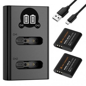 K&F Concept K&F Ricoh DB-110 Digital Camera Dual Battery with Dual Channel Charger, 2 batteries