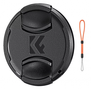 K&F Concept K&F 58MM Lens Cap printed with KF logo with anti-lost string, individually packaged in OPP bag