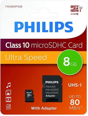 Philips MicroSDHC Card 8GB Class 10 UHS-I U1 incl. Adapter
