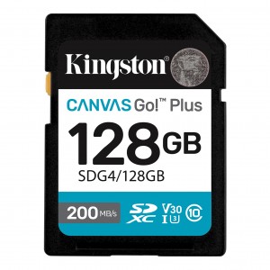 KINGSTON 128GB UHS-I SD Memory Card (Class 10, U3, V30)
