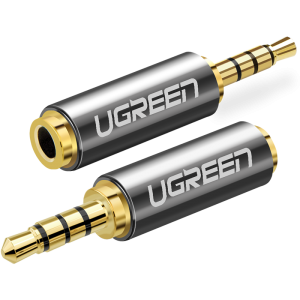 UGREEN 20501 Adapter 2.5 mm micro jack male to 3.5 mm mini jack female (gray)