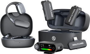 Hollyland LARK MAX 2 Ultimate Combo with OWS Monitor Earphone + Camera RX + USB-C RX