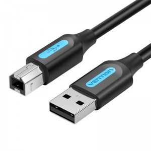 Vention USB 2.0 A male to USB-B male cable with ferrite core COQBL 10m Black PVC