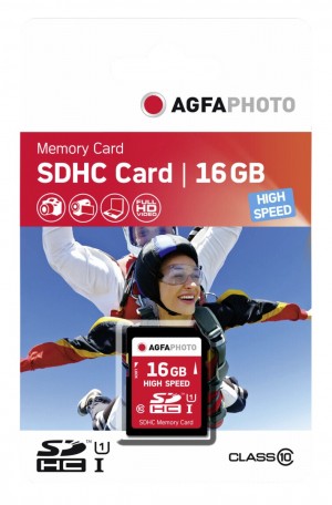AgfaPhoto SDHC Card 16GB High Speed Class 10 UHS I