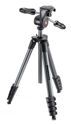 Manfrotto MKCOMPACTADV-BK tripod Digital/film cameras 3 leg(s) Black