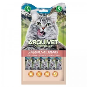 ARQUIVET Creamy tuna and salmon snack - cat treats - 5x14g