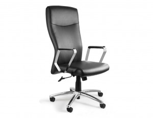 Adella C239 office chair, genuine leather HL-4, black