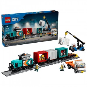 LEGO CITY 60509 Harbor Freight Train with Crane and Truck