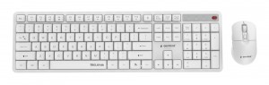 KEYBOARD +MOUSE WRL ENG/WHITE KBS-WMS-01-W GEMBIRD