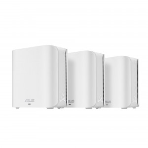 Wireless Router|ASUS|ZenWiFi BD4|Product type Mesh router|Qtty 3 pc(s)|Wi-Fi band Dual-band (2.4 GHz / 5 GHz)|Wi-Fi 7 (802.11be)|Ethernet WAN Yes|2xEthernet LAN (RJ-45) ports|WLAN speed 2882 Mbit/s|Internal memory 512 MB|Flash memory 128 MB|White|90IG0960