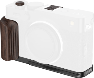 SmallRig 6237 L-Shaped Mount Plate with Wooden Handle for FUJIFILM X-E5 (Ebony, Black)
