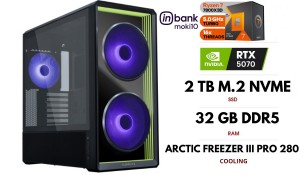 PC| RYZEN 7 7800X3D, DDR5 32GB 6000MHz, NVME M.2 SSD 2TB, RTX 5070